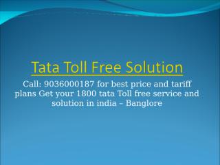 Tata Toll Free Solution.ppt